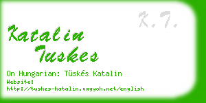 katalin tuskes business card