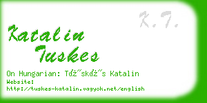 katalin tuskes business card